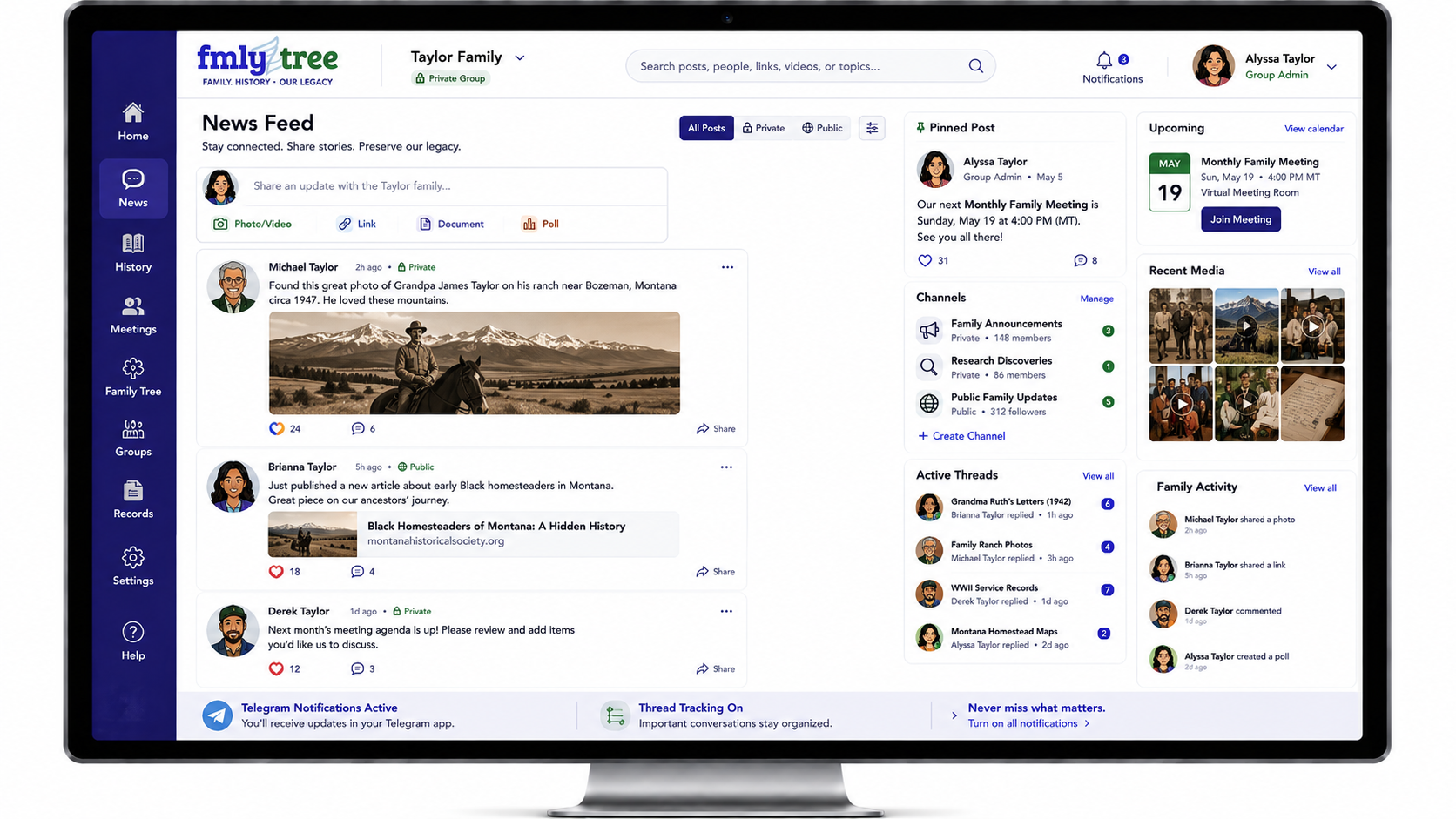 Research group feed